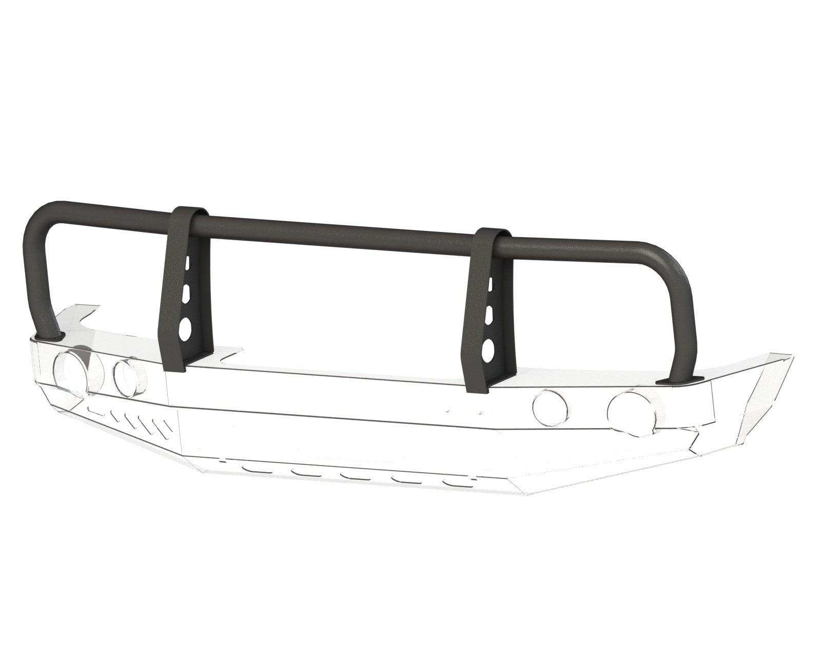 Bullbar do zderzaka z plastikowymi poszerzeniami Mitsubishi Pajero II 91-99